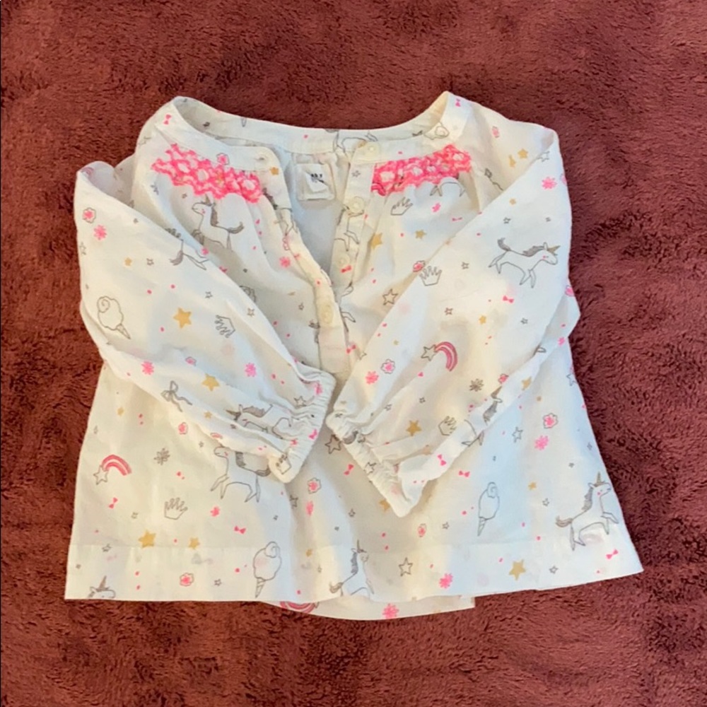 Baby Gap 6-12 M Unicorn Top